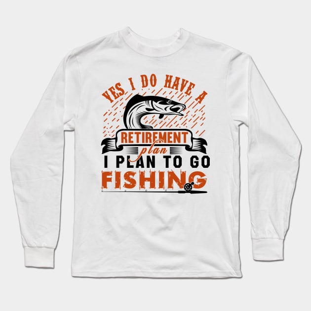 Fishing Long Sleeve T-Shirt by NajiStor